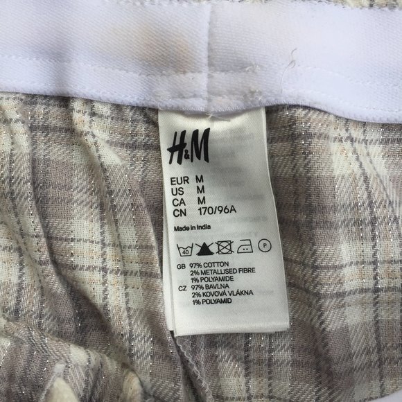 Silver and Gray Plaid Lounge Pants - Picture 8 of 9